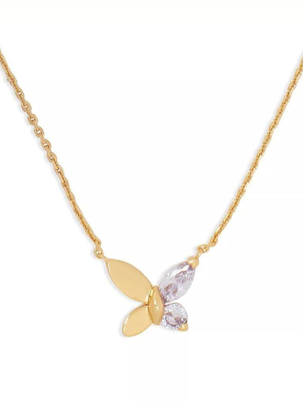 Kate Spade Social Butterfly Mini Pendant Necklace Purple